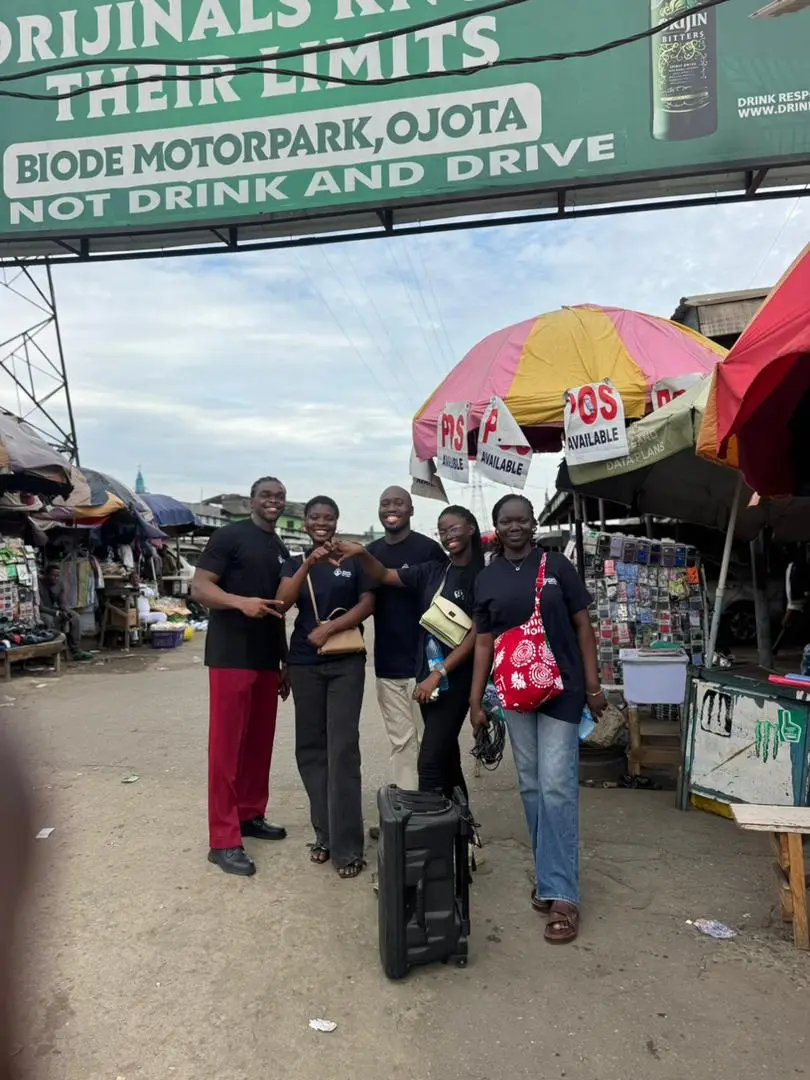 Agape volunteers on outreach at Biode Motorpark, Ojota